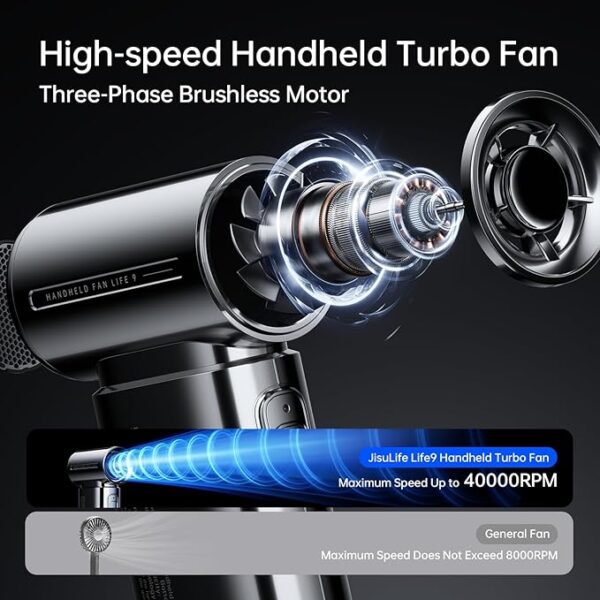 JisuLife Handheld Fan Life 9 Chrome ( 5000mAh)