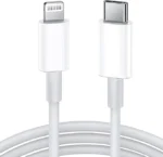 Felectrico USB-C to Lightning Cable -1m - Fast Charging and Data Sync Apple Cable for Apple iPhones , Apple Airpods, Apple iPads - White (Boost Charge Lightning to Type C Cable for iPhone, iPad, AirPods)- PD 20W Fast Charging iPhone Cable